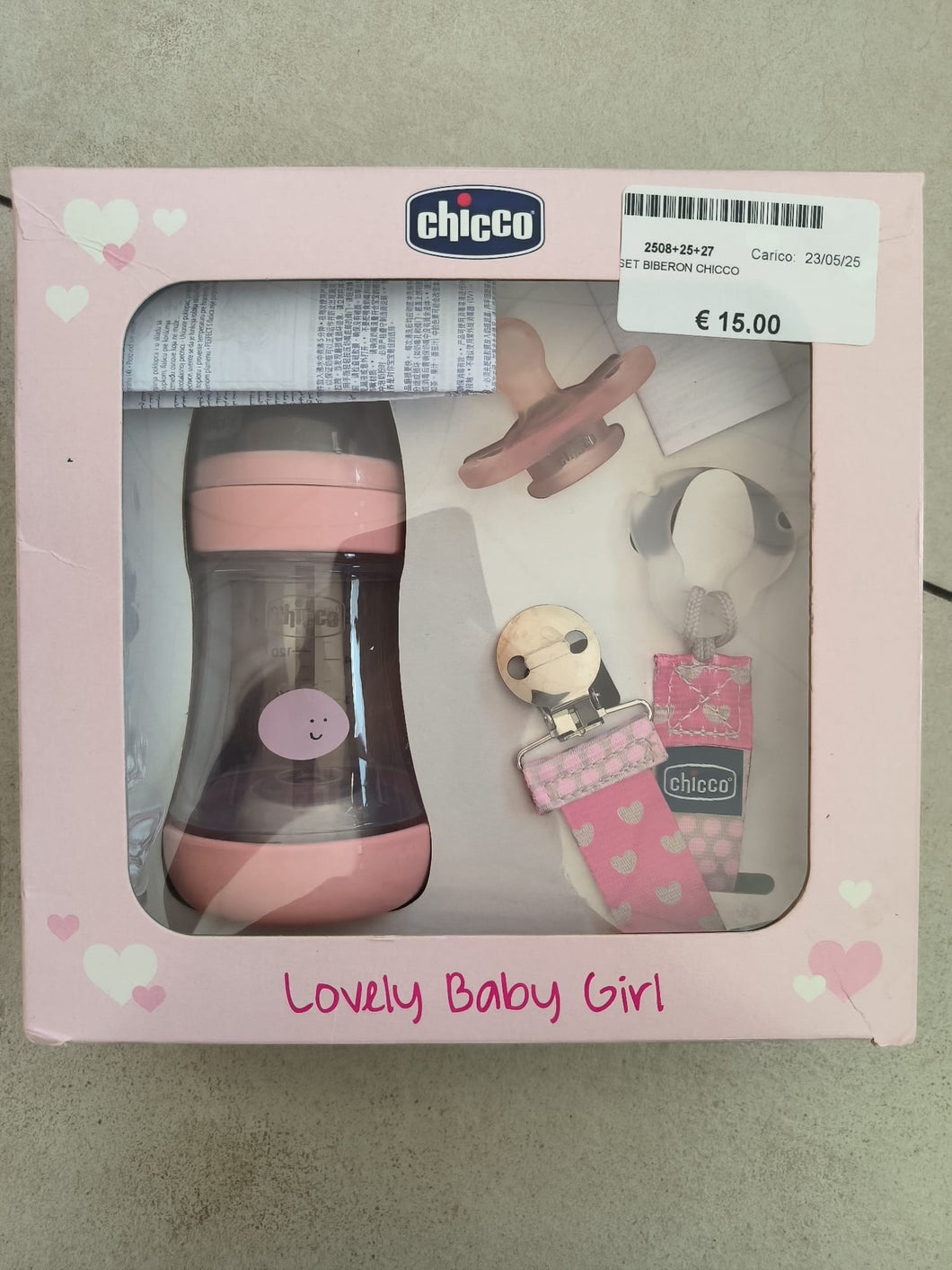 Set Biberon Chicco Rosa