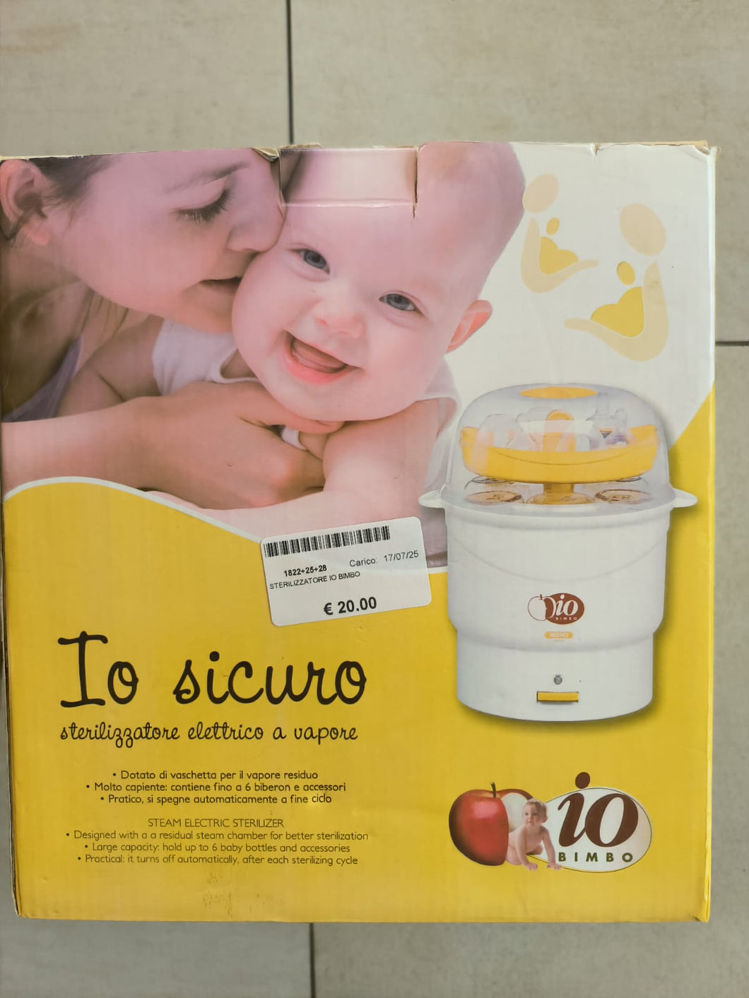 Sterilizzatore Elettronico a Vapore Io Bimbo