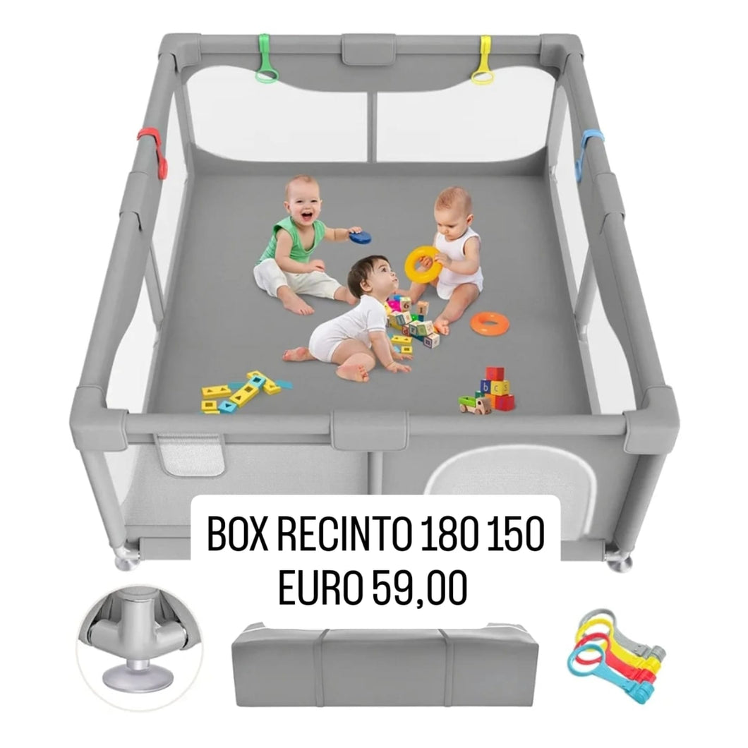 Box Recinto - Centro Attività per Bambini Facile da Montare - 180x150